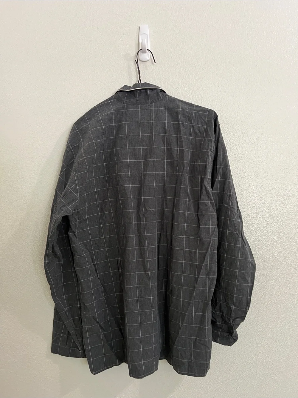 Polo by Ralph Lauren Grey Plaid Button-Up Pajama Top